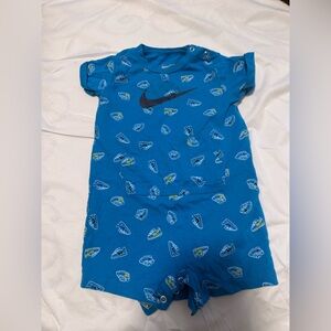 Nike Blue romper with Sneaker Print